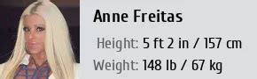 anne freitas|anne freitas measurements and weight.